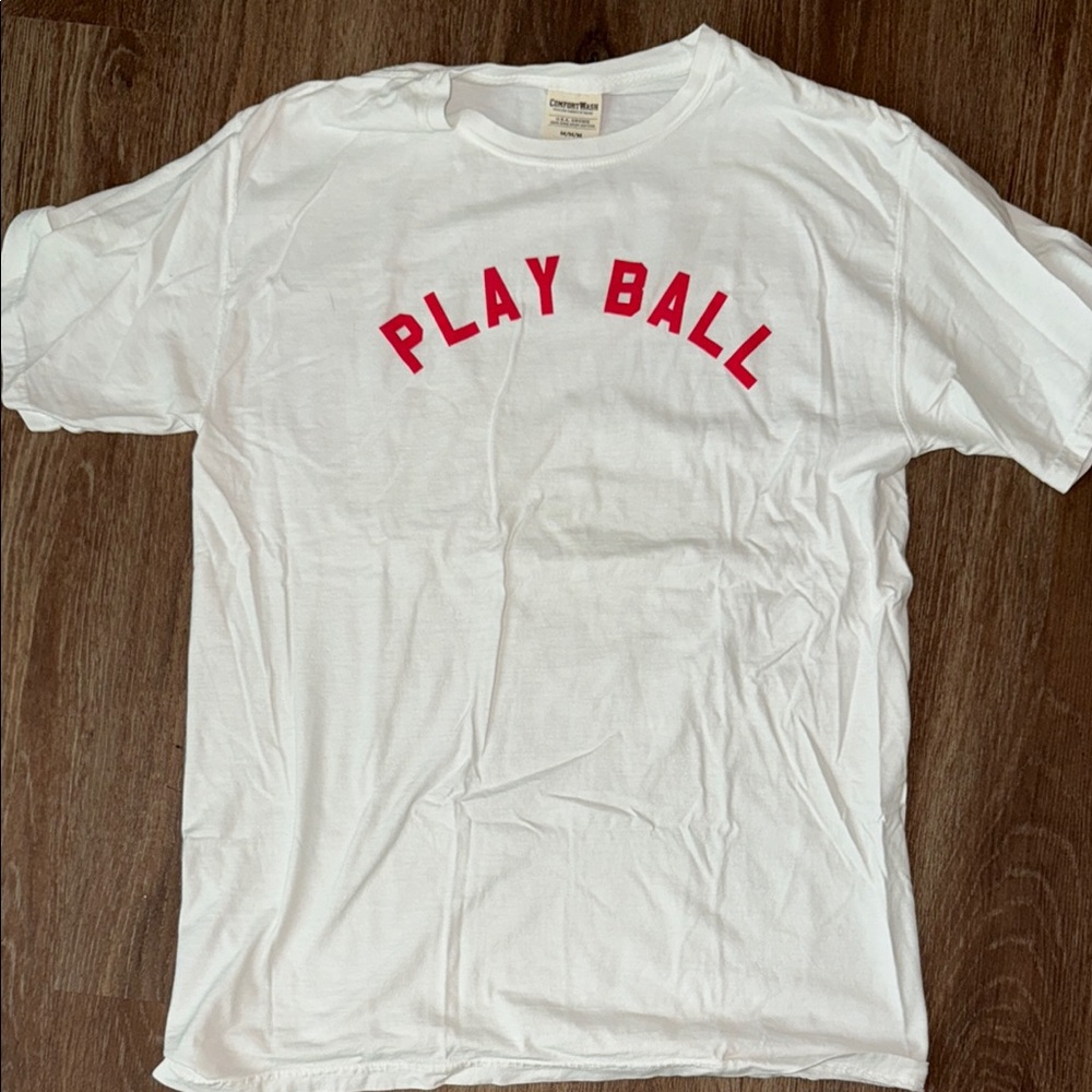 White T-Shirt “Play Ball”